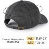 imageFURTALK Unisex Vintage Cotton Washed Distressed Baseball Caps Unstructured Low Profile Adjustable Dad HatBlack