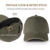 imageFURTALK Unisex Vintage Cotton Washed Distressed Baseball Caps Unstructured Low Profile Adjustable Dad HatGreen