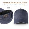 imageFURTALK Unisex Vintage Cotton Washed Distressed Baseball Caps Unstructured Low Profile Adjustable Dad HatNavy