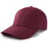 imageFURTALK Mens Structured Baseball Cap Adjustable Washed Cotton Golf Dad Hat Plain Classic Hats for MenWine Red