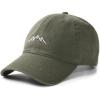 imageFURTALK Mountain Dad Hat Unstructured Soft Vintage Washed Cotton Outdoor Baseball CapGreen