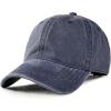 imageFURTALK Unisex Vintage Cotton Washed Distressed Baseball Caps Unstructured Low Profile Adjustable Dad HatNavy
