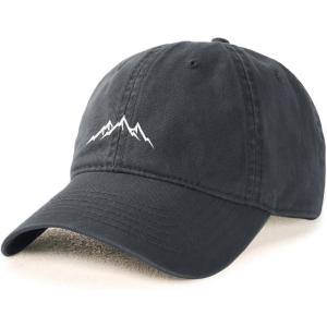 imageFURTALK Mountain Dad Hat Unstructured Soft Vintage Washed Cotton Outdoor Baseball CapGrey