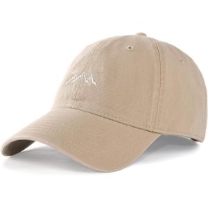 imageFURTALK Mountain Dad Hat Unstructured Soft Vintage Washed Cotton Outdoor Baseball CapKhaki