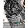 imageFURTALK Reversible Paisley Pashmina Shawl Wraps for Women Soft Exotic Indian Rave Scarf for Evening Dress Festival ScarvesBlack White