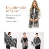 imageFURTALK Reversible Paisley Pashmina Shawl Wraps for Women Soft Exotic Indian Rave Scarf for Evening Dress Festival ScarvesBlack White
