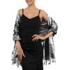imageFURTALK Reversible Paisley Pashmina Shawl Wraps for Women Soft Exotic Indian Rave Scarf for Evening Dress Festival ScarvesBlack White