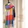 imageFURTALK Scarf for Women Winter Chunky Scarf Womens Shawl Large Oversized Scarves Wraps Gifts for WomenRainbow