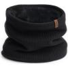 imageFURTALK Winter Neck Warmer Men Ski Neck Gaiter Scarf For Men Women Thick Warm Fleece Windproof ScarvesBlack