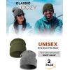 imageFURTALK Beanie Hat for Women Men Winter Hat Womens Cuffed Beanies Knit Skull Cap Warm Ski HatsPine Greenmixed Black