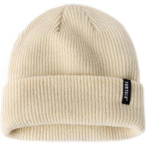 imageFURTALK Beanie Hat for Women Men Winter Hat Womens Cuffed Beanies Knit Skull Cap Warm Ski HatsBeige