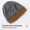 imageFURTALK Beanie for Men Women Thick Winter Unisex Cuffed Beanie Knit Hats Soft Warm Ski HatsBrown