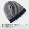 imageFURTALK Beanie for Men Women Thick Winter Unisex Cuffed Beanie Knit Hats Soft Warm Ski HatsNavy