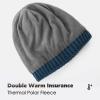 imageFURTALK Beanie for Men Women Thick Winter Unisex Cuffed Beanie Knit Hats Soft Warm Ski HatsNavy Blue
