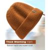 imageFURTALK Fisherman Beanie for Men Women Sytlish Short Cuff Knittet Watch Cap Winter HatsBrown