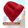 imageFURTALK Fisherman Beanie for Men Women Sytlish Short Cuff Knittet Watch Cap Winter HatsRed