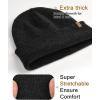 imageFURTALK Mens Beanie Fleece Lined Winter Hats Double Layered Stylish Knited Cuffed Plain HatDark Grey