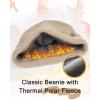 imageFURTALK Mens Beanie Fleece Lined Winter Hats Double Layered Stylish Knited Cuffed Plain HatKhaki