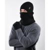 imageFURTALK Mens Winter Knit Beanie with Earflap Neck Warmer and Gloves Set Warm Fleece Lined Skull CapBlack