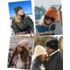 imageFURTALK Satin Lined Beanie for Women Men Knit Beanie Hat Acrylic Winter Hats Warm Slouchy Skull CapBlue