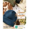 imageFURTALK Satin Lined Beanie for Women Men Knit Beanie Hat Acrylic Winter Hats Warm Slouchy Skull CapBlue