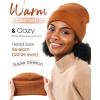 imageFURTALK Satin Lined Beanie for Women Men Knit Beanie Hat Acrylic Winter Hats Warm Slouchy Skull CapCaramel