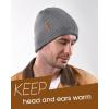 imageFURTALK Winter Hats for Men Women Fleece Lined Beanie Warm Cuffed Outdoor Skull CapMixed Dark Grey
