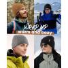 imageFURTALK Winter Hats for Men Women Fleece Lined Beanie Warm Cuffed Outdoor Skull CapMixed Dark Grey