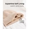 imageFURTALK Winter Knit Beanie Hat Sacrf Touch Screen Gloves Set Soft Fleece Lining Warm Beanie Unisex Winter SetLight Khaki