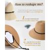 imageFURTALK Womens Wide Brim Sun Hat with Wind Lanyard UPF Summer Straw Sun Hats for WomenAbmixed Beige