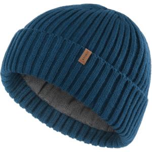 imageFURTALK Beanie for Men Women Thick Winter Unisex Cuffed Beanie Knit Hats Soft Warm Ski HatsNavy Blue