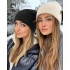 imageFURTALK Beanie Hats for Women Men Winter Hats Womens Knitted Slouchy Beanies Cuffed Skull Cap Warm Ski HatBeige