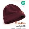 imageFURTALK Beanie Hats for Women Men Winter Hats Womens Knitted Slouchy Beanies Cuffed Skull Cap Warm Ski HatBlack Berry