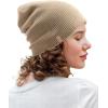 imageFURTALK Beanie Hats for Women Men Winter Hats Womens Knitted Slouchy Beanies Cuffed Skull Cap Warm Ski HatBurlywood
