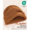 imageFURTALK Beanie Hats for Women Men Winter Hats Womens Knitted Slouchy Beanies Cuffed Skull Cap Warm Ski HatCaramel
