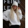 imageFURTALK Beanie Hats for Women Men Winter Hats Womens Knitted Slouchy Beanies Cuffed Skull Cap Warm Ski HatWhite