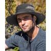 imageFURTALK Mens Bucket Sun Hat UPF 80 Wide Brim Hiking Fishing Beach Outdoor HatsDark Grey