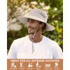 imageFURTALK Mens Bucket Sun Hat UPF 80 Wide Brim Hiking Fishing Beach Outdoor HatsLight Grey