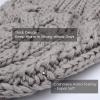 imageFURTALK Ponytail Beanies for Women Messy Bun Winter Hat with Tail Hole Warm Lined Knit Skull Beanie Outdoor Runner CapGrey