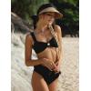 imageFURTALK Straw Sun Visor Hats for Women Summer Beach Sun Hat Packable UPF 80 Sun Protection Travel Hat with Big Tie