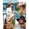 imageFURTALK Sun Hats for Women with Ponytail Hole Wide Brim Beach Bucket Hat UPF 50 Fishing Hiking Outdoor HatsBlack