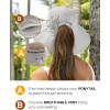 imageFURTALK Sun Hats for Women with Ponytail Hole Wide Brim Beach Bucket Hat UPF 50 Fishing Hiking Outdoor HatsGrey