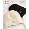 imageFURTALK Unisex Beanie for Women Men Knit Cuffed Winter Hats Soft Warm Cute Ski Skull CapsBlack