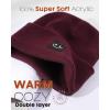 imageFURTALK Unisex Beanie for Women Men Knit Cuffed Winter Hats Soft Warm Cute Ski Skull CapsDark Wine
