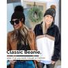 imageFURTALK Womens Winter Beanie Hat Fleece Lined Faux Fur Pom Pom Knitted Warm Beanie for Women02black