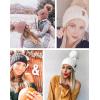 imageFURTALK Womens Winter Beanie Hat Fleece Lined Faux Fur Pom Pom Knitted Warm Beanie for Women02black