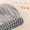 imageFURTALK Womens Winter Beanie Hat Fleece Lined Faux Fur Pom Pom Knitted Warm Beanie for Women05fog Gray