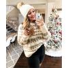 imageFURTALK Womens Winter Beanie Hat Fleece Lined Faux Fur Pom Pom Knitted Warm Beanie for WomenBeige