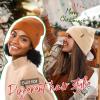 imageFURTALK Womens Winter Warm Satin Lined Beanie Hats Silk Lining Unisex Knit Slouchy CapsCaramelblackbeige