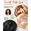 imageFURTALK Womens Winter Warm Satin Lined Beanie Hats Silk Lining Unisex Knit Slouchy CapsCaramelblackbeige